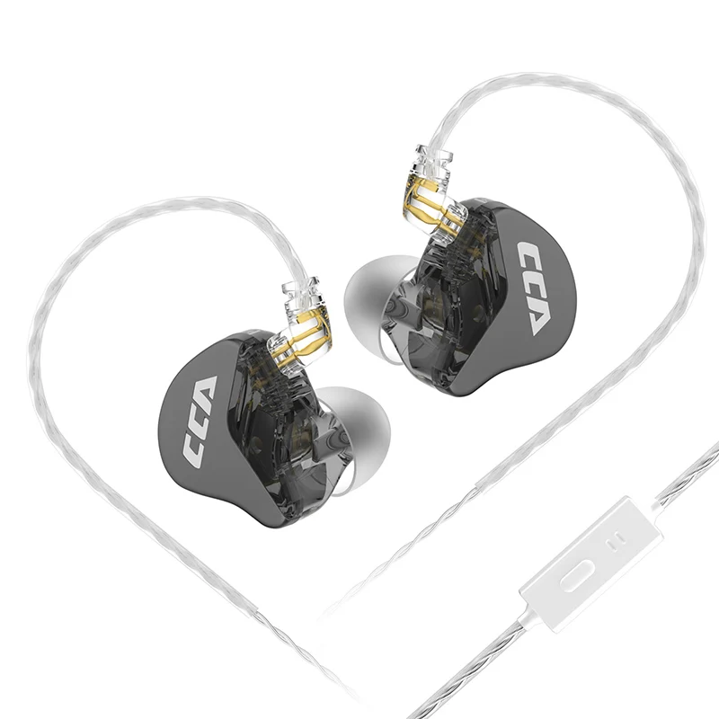 CCA CRA HiFi oortelefoon 3,8 μ composiet polymeer membraan dynamische driver met diepe bas afneembare 0,75 mm 2-pins OFC-kabel