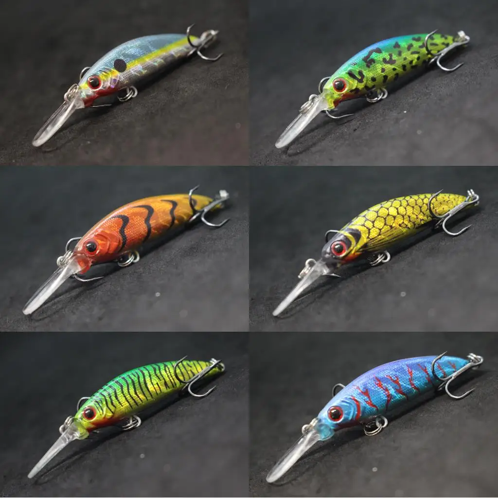 wLure Jerkbait Tiny Fishing Lures  6g Crankbait Casting Lure with Quality Hooks Deep Diving Sinking M823