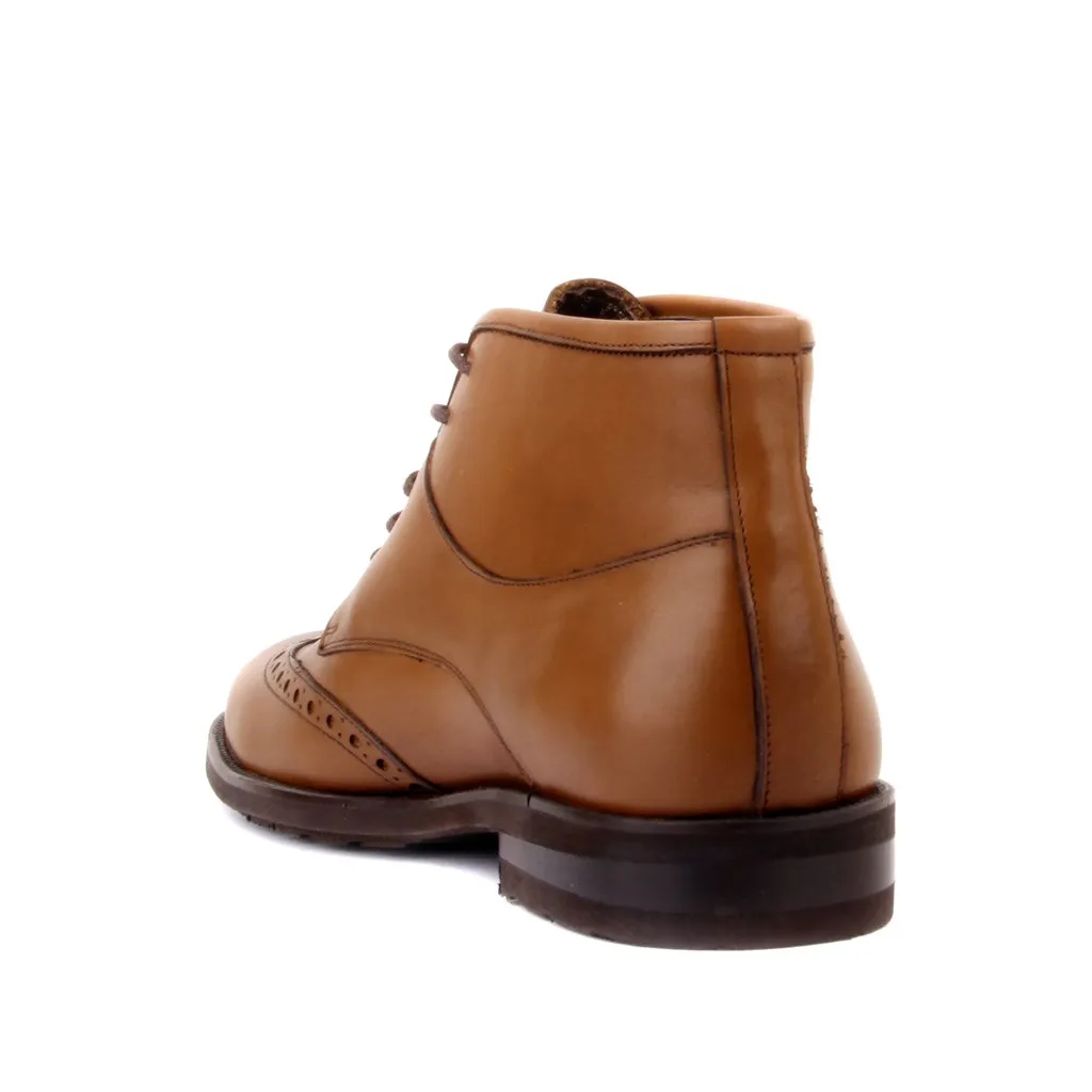 Sail lakers-botas masculinas de couro tan