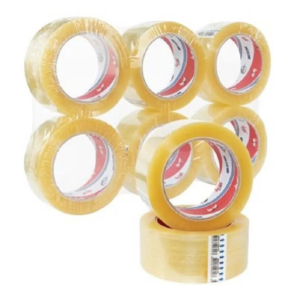 Packaging Tapes 6 Pieces Strong Bond Power Sealing Tape Packing Label Clear Carton Box Sealing Transparent Adhesive Tape