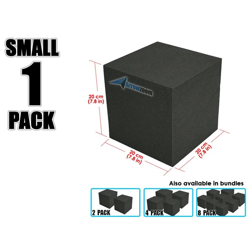 

Arrowzoom 7.8" x 7.8" x 7.8" Mini Corner Cube Foam Block Studio Panel Sound Absorbing Acoustic Treatment