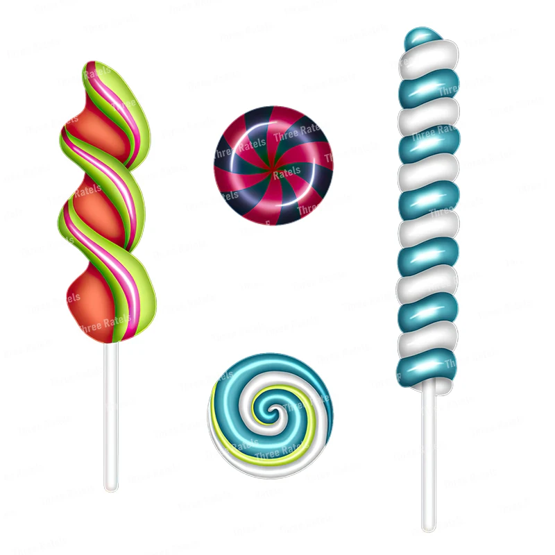 Three Ratels CHT25 Lovely colorful lollipop festival celebration decoration birthday party Decal kitchen decoration