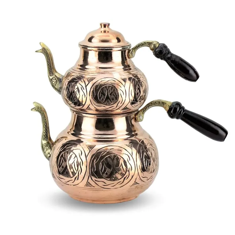 Turkish Tea Pot Copper Tea Pot Turkish Copper Vintage Teapot Tea Maker Turkish Teapot Kitchen Decor Rose Tea Kettle FREE SHİPPİN