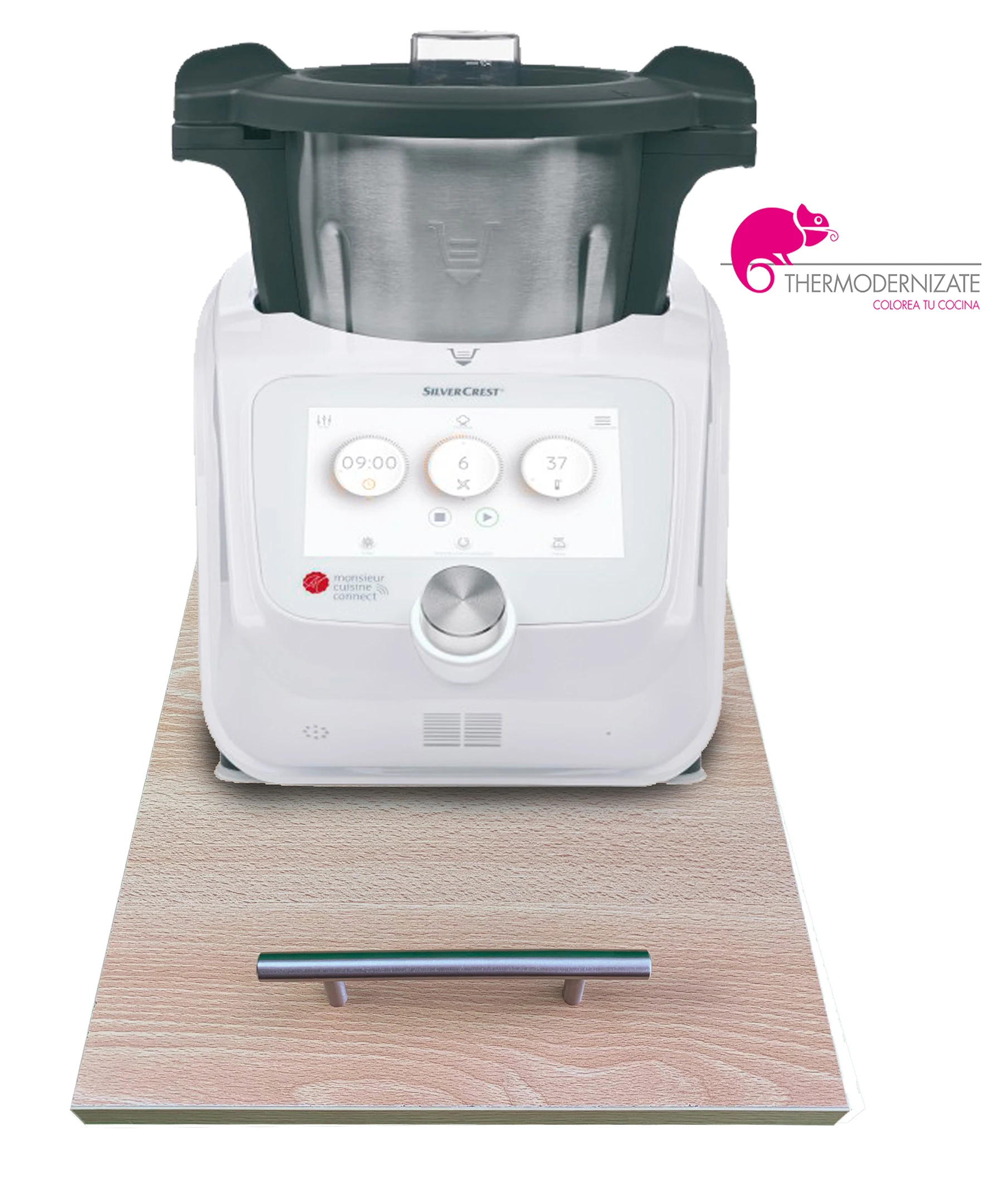 BASE, piattaforma, tavolo scorrevole per THERMOMIX TM6 TM5 TM31 e Monsieur cooking Connect protegge l'equilibrio. 'Mod ha grandi