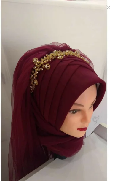 Hijab muslim women headband Turbans scarves for women fashion shawl kerchief hand embroidered practical shawl hijab Mujer arab dubai