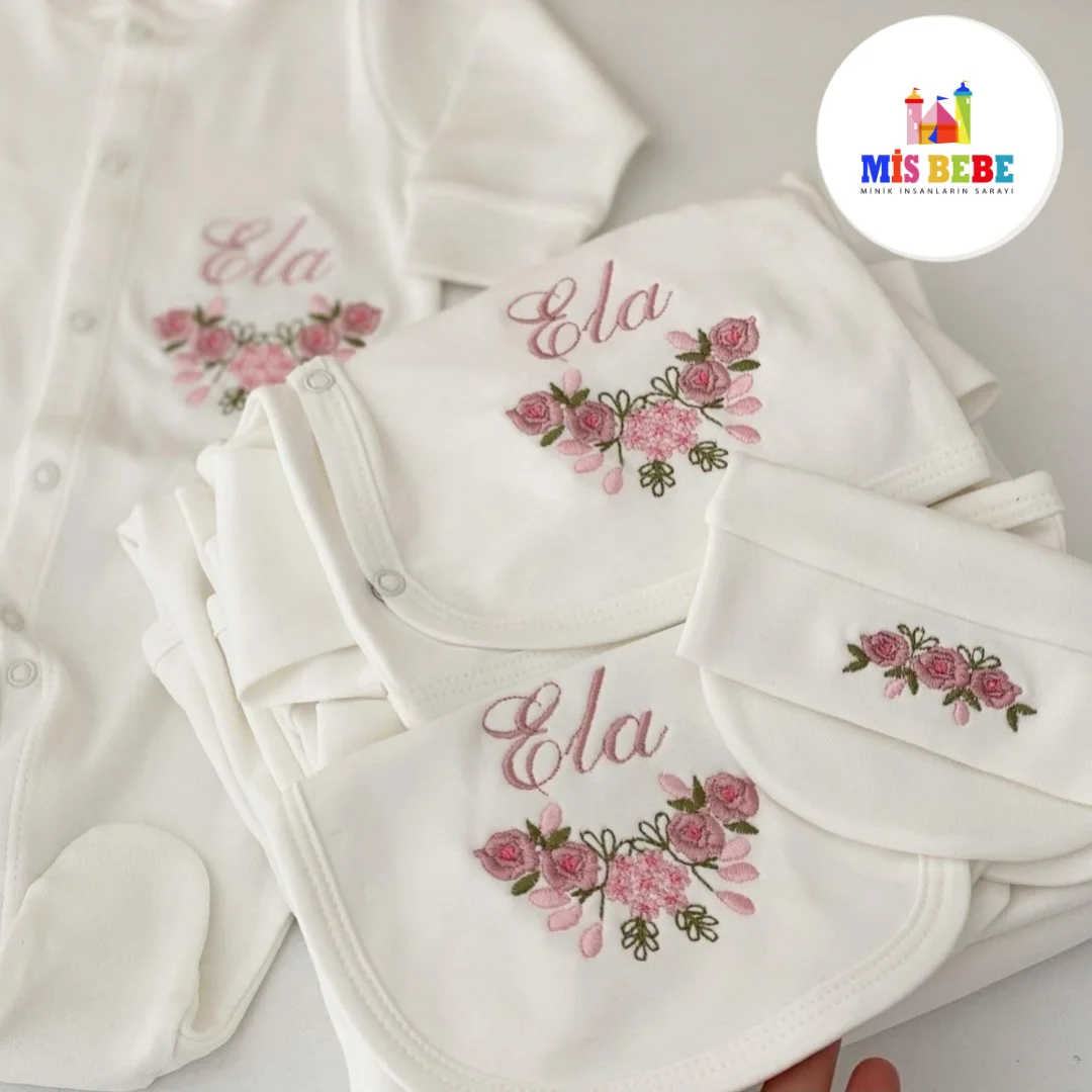 Personalized Baby Boy Girl Babies Newborn Clothing 10-pcs Hospital Outlet Custom Fabric Babies Healthy Safe Outfit Sets Dresses