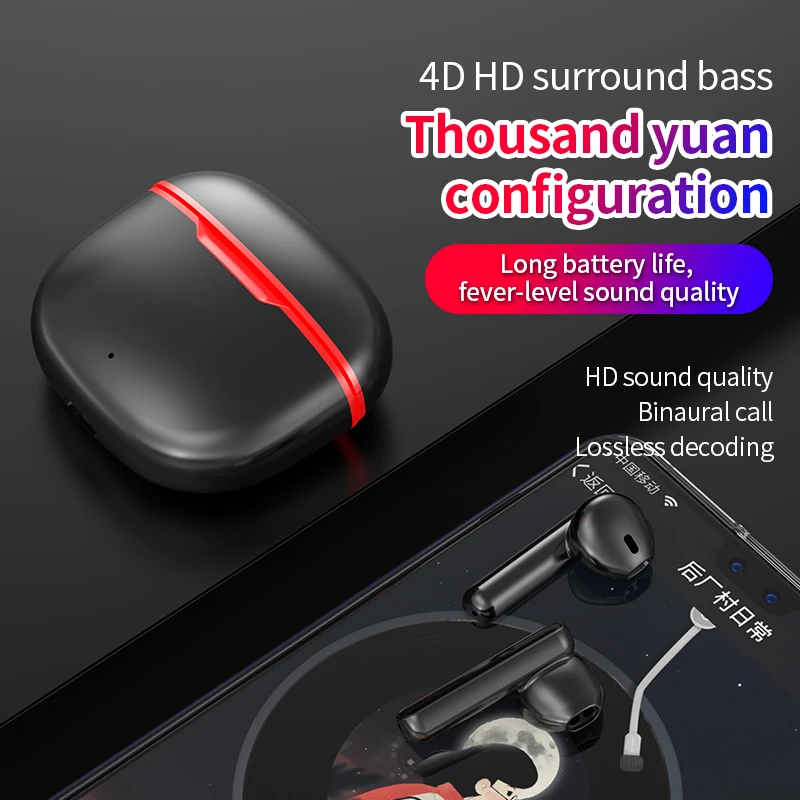 

Bluetooth 5.0 Earphone Touch Control Stereo Noise Reduction Headset Sport Waterproof Headphones with Microphone