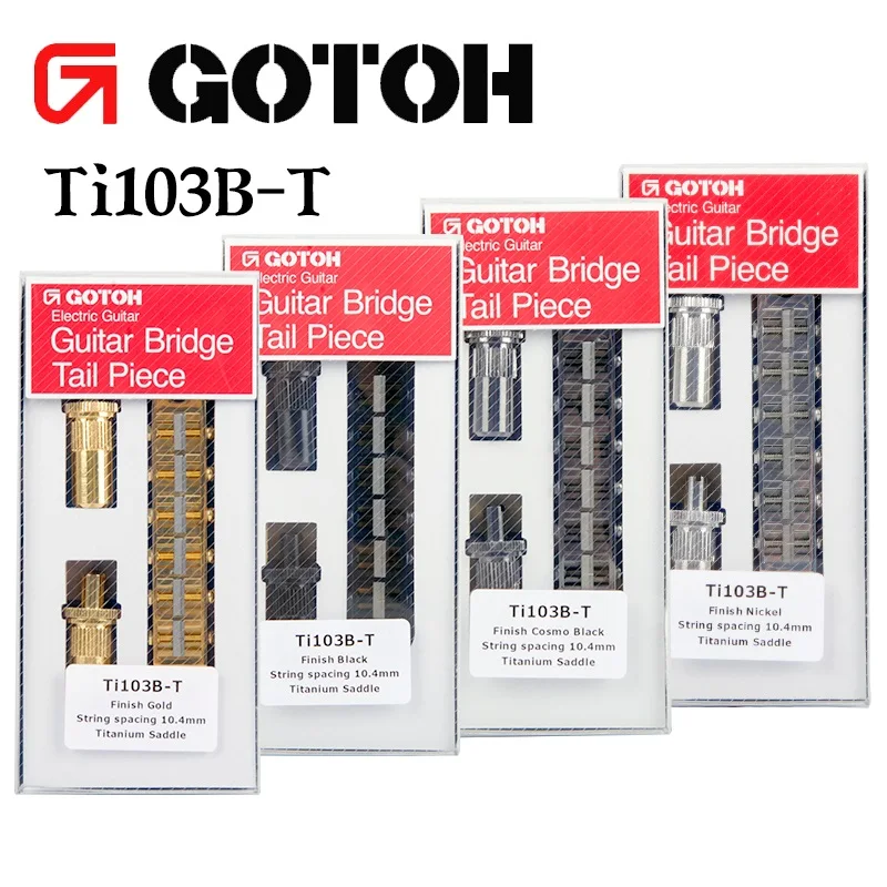 Gotoh Ti103B-T Titanium Saddles Tune-O-Matic Style Guitar Bridge Tunematic