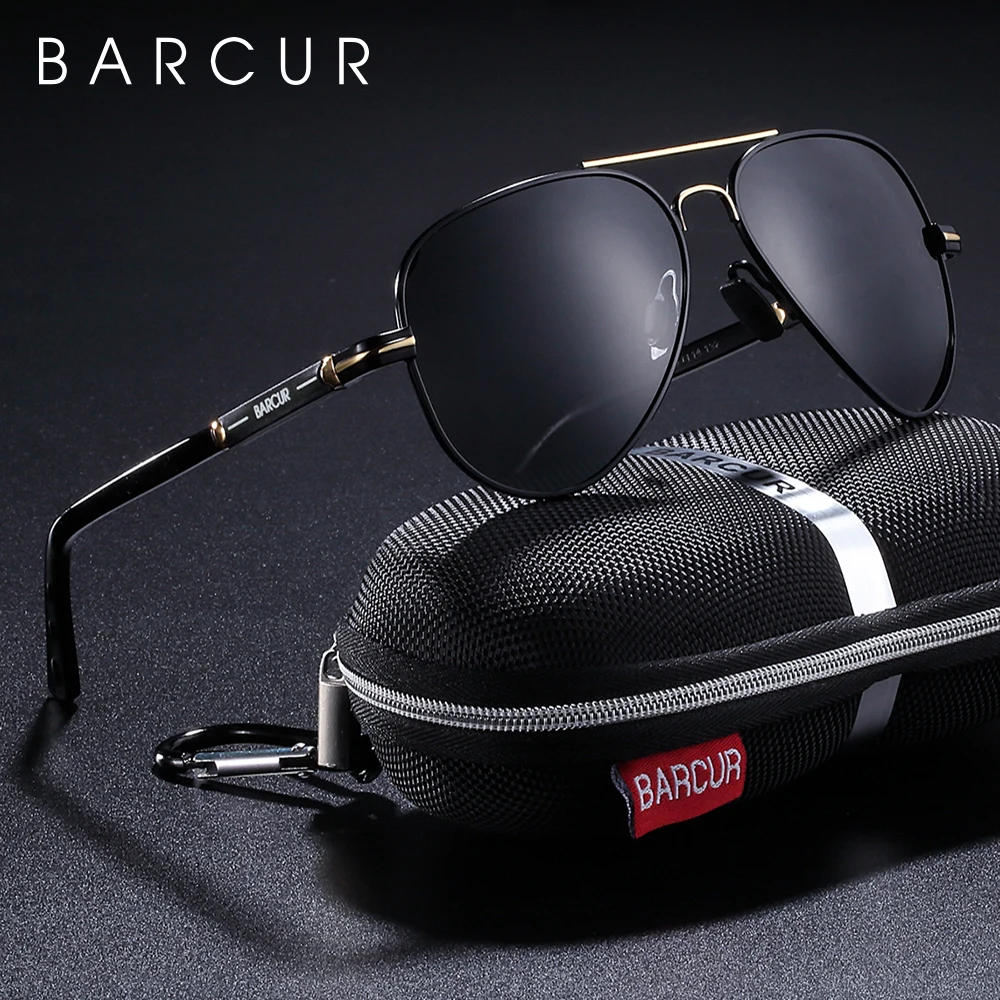 

BARCUR Polarized Mens Sunglasses Pilot Sun glasses for Men accessories Driving Fishing Hiking Eyewear Oculos Gafas De Sol