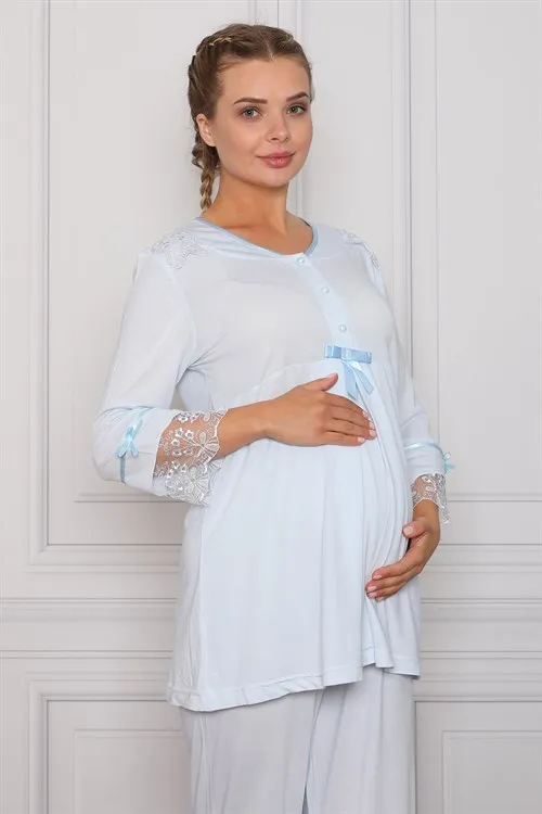 لوهوسا هاميل 2210 بيجامة أمومة لون أزرق