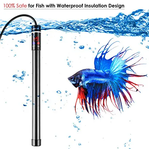 200w 300W 500w Submersible Titanium Aquarium Heater for Saltwater Fresh Water Fish Tank Heating Rod with Intelligen