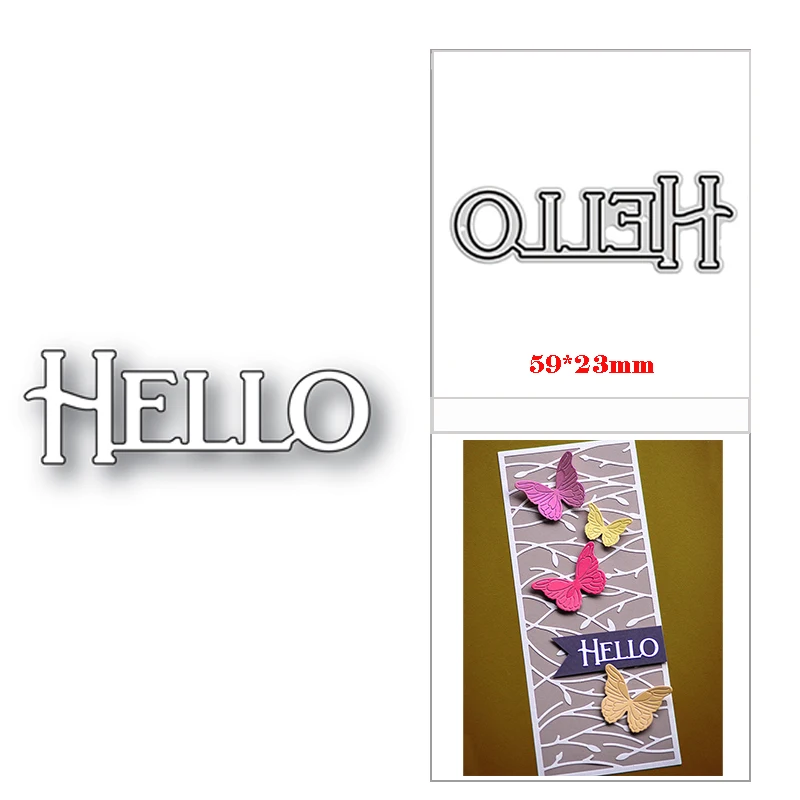 

New Arrival Hello Luscious Art Words 2022 Metal Cutting Dies for Greeting Card Making Letter Stencils of DIY Scrapbooking