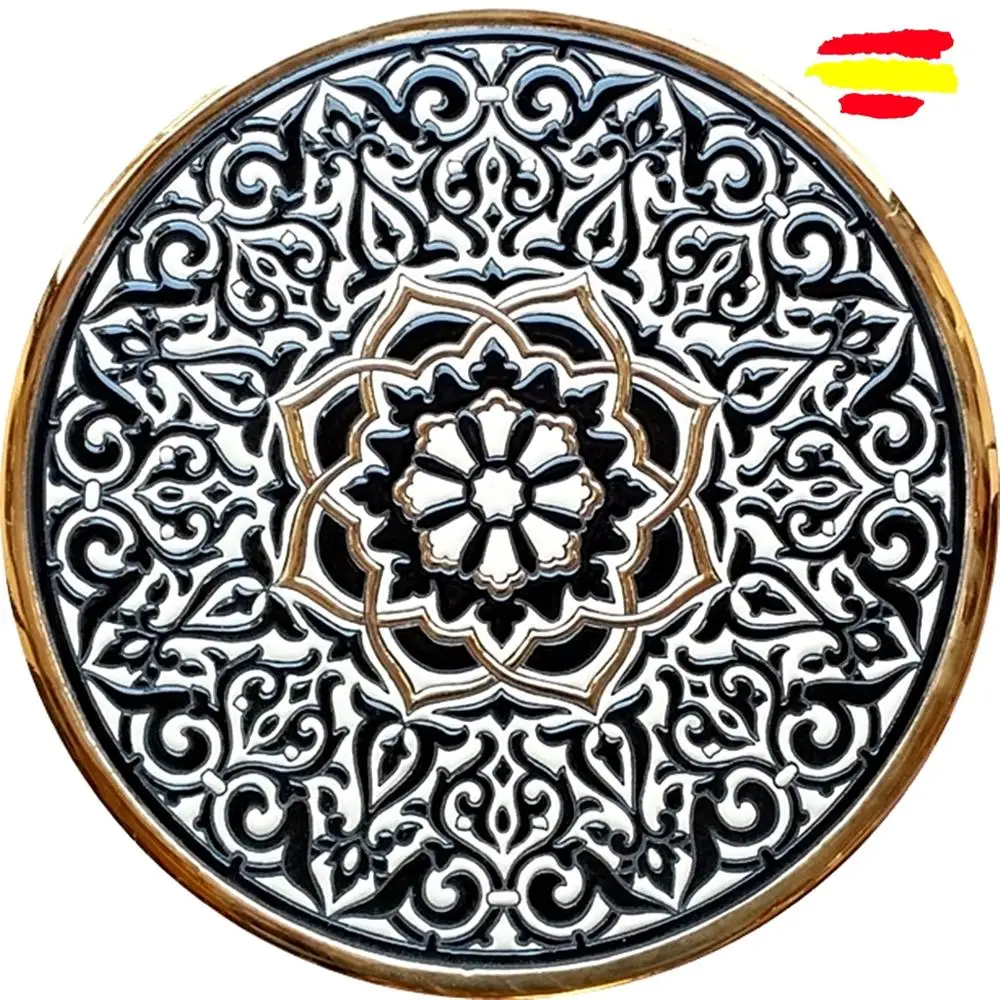 Dish Ceramics 29 cm/11,4 inch diameter-Spainish-glazed Ceramics made up handmade-made in españa-oro 24 k-ARTECER