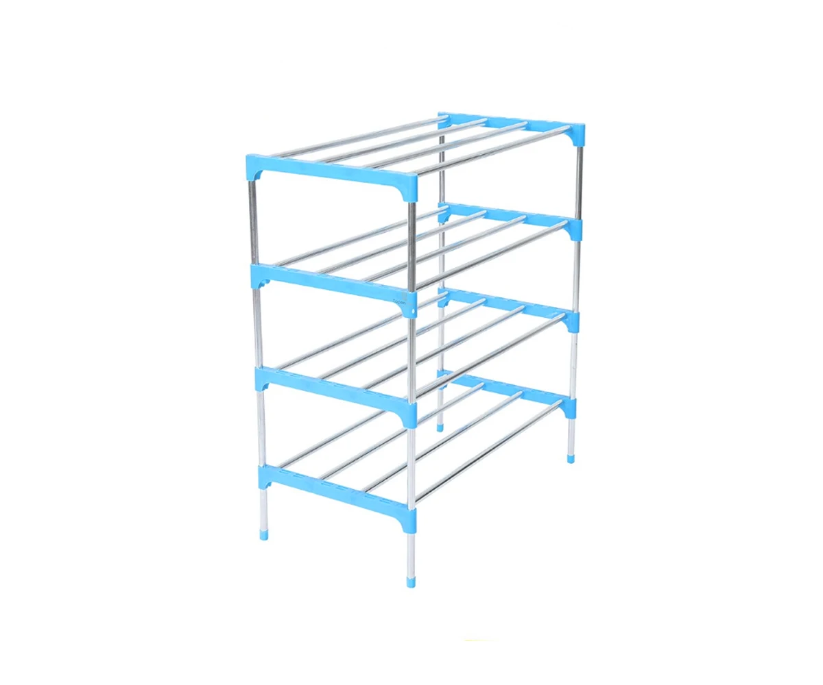 Fotografia 7: Sapateira Vertical Inox Luxo 6 Pares 4 Prateleiras Topen Home