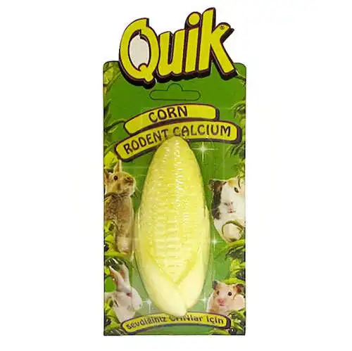 Quik Rodent Calcium Block  For Rabbit Hamster Guinea Pig Corn Shape With Extra Vitamin 1 Pcs