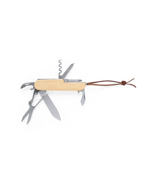 Multi-function 9-purpose bamboo knife-details and gifts for weddings, baptisms, communions, birthdays and parties.