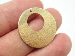 20pcs Textured Round Charm, Round Circle Earring Charm, Arched Earring Findings, 23x22.5mm, Jewelry Making -R1323
