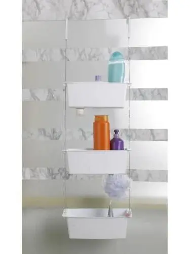 Practical Shower Shelf 3 Tier, Stylish Bathroom Basket Can Be Hanged On Shower Partition And Shower Head High Capacity