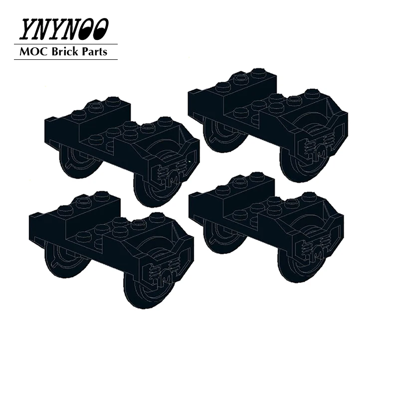 10Pcs/lot Transportation - Land Series Parts Wheel Holder Train Wheel RC Train for Ghost Train Express Building Blocks Set Toy