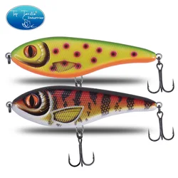 Señuelo CF Jerkbait de hundimiento lento 68mm-9g 78mm-15g 90mm-21g 105mm-30g lubina deslizante almizclada