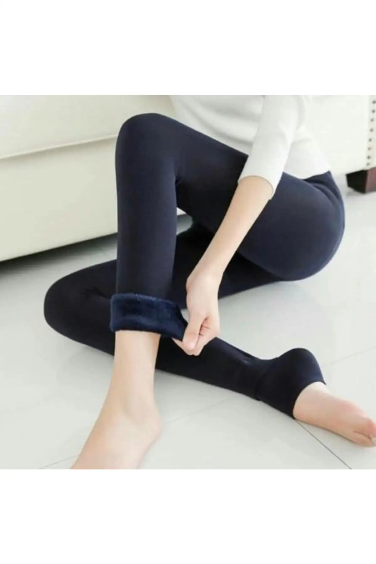 Women high waist thermal plush leggings, lined winter tights, yoga pants, winter warm clothing