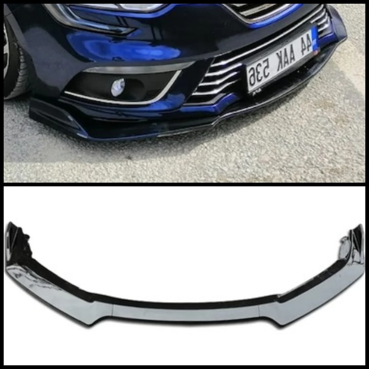 

For Renault Megane MK4 4 Front Bumper Lip Body Kit Spoiler Splitter Diffuser 3pcs HighQuality ABS Plastic Professional Universal