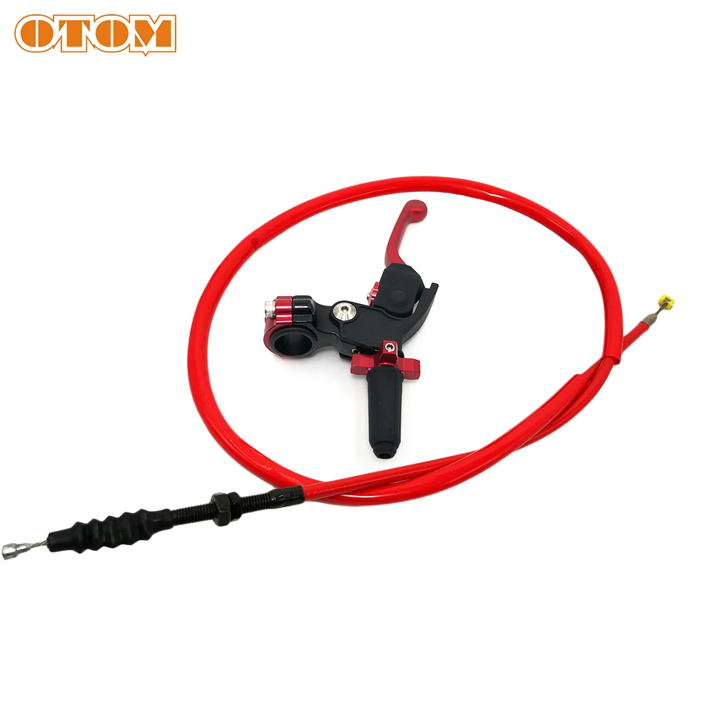 OTOM Motocycle Hydraulic Master Cylinder Clutch Lever Oil Hose Pipe Clutch Cable Adjustable Folding Handle For BSE KAYO ZONGSHEN