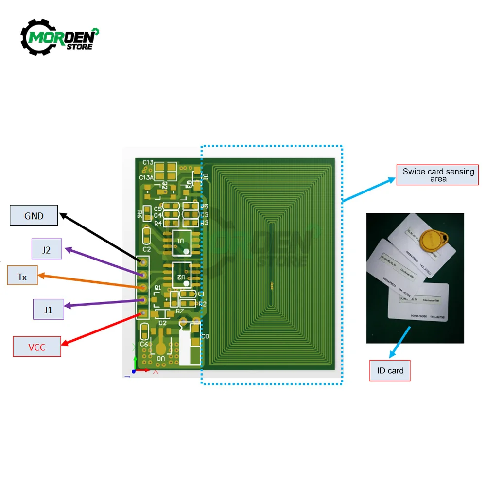 125khz 3.3-5V MFRC-522 Antenna RFID IC Wireless Board For Arduino IC KEY SPI Writer Reader IC Card Proximity Module Tools