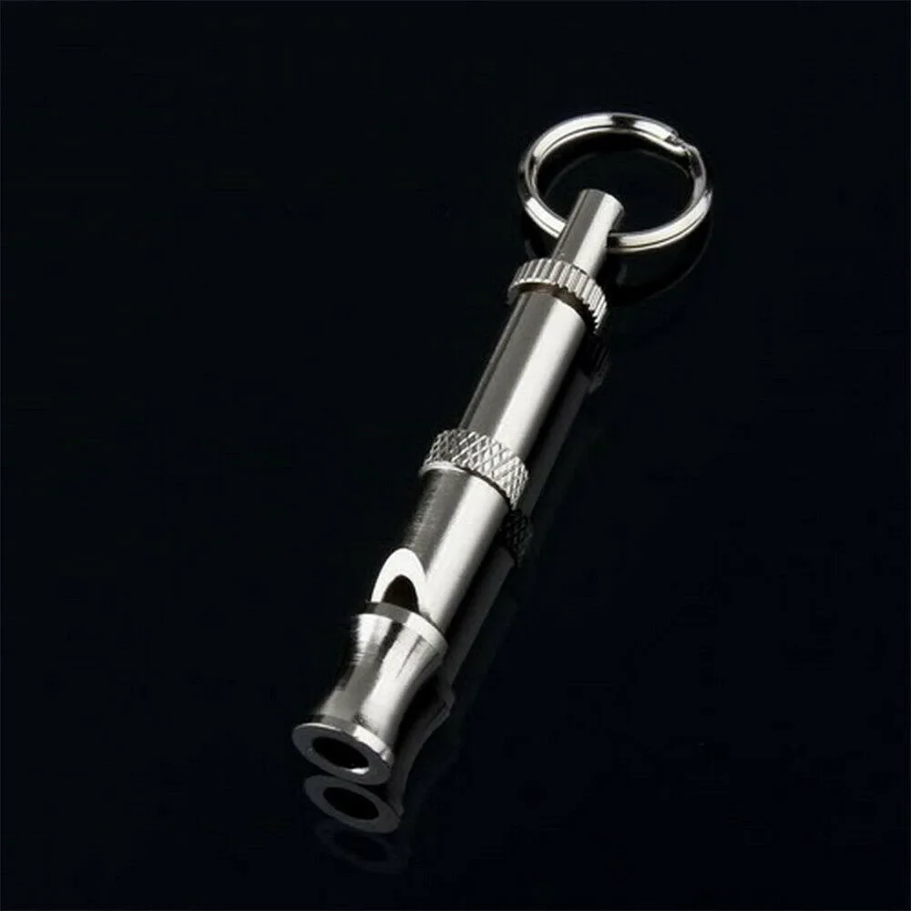 100 Pcs Mini Dog Whistle Puppy Training Ultrasonic Pitch Sound Adjustable Key Chain