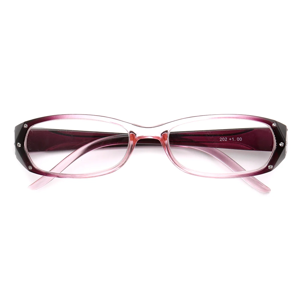 2 Pack Women Square Reading Glasses Rectangular Vintage lightweight Reader 1.0 1.25 1.5 1.75 2.0 2.25 2.5 3.0 3.5 Pink Purple