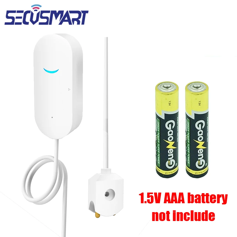 WiFi Leak Sensor Alarm Tuya Water Leakage Detector Flood Leak Alert Level Overflow Smart Life Home Burglar Security Alarm System