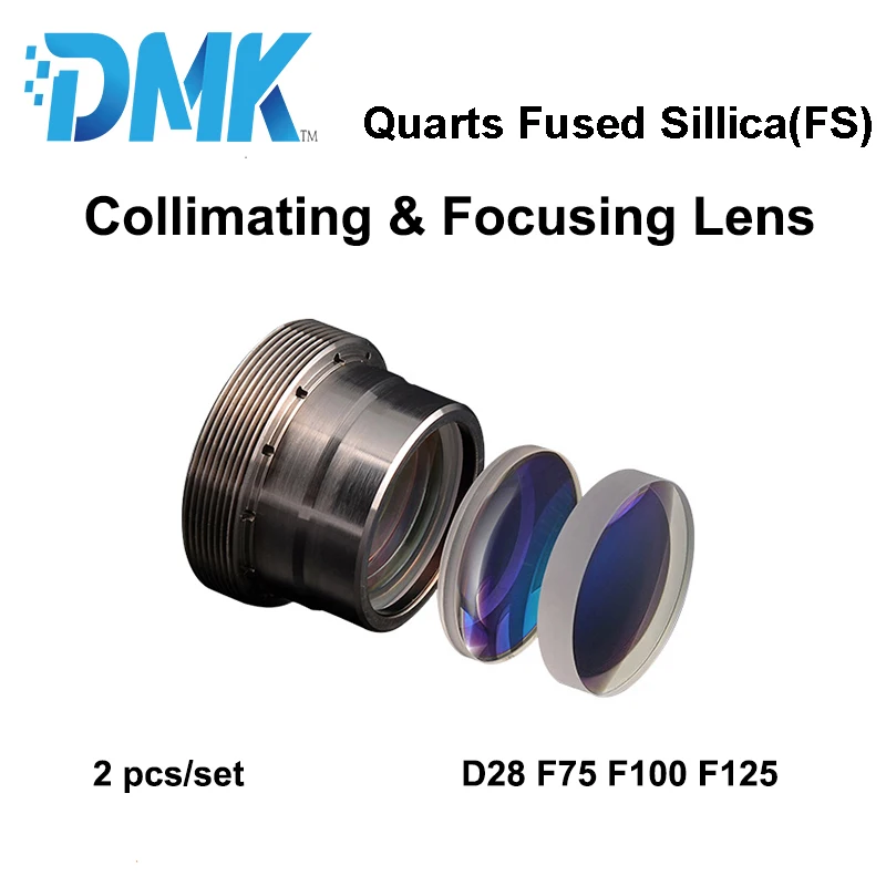 D28 F75/100/125mm Fiber laser collimating lens fused sillica Fiber Focus Lens 1064nm Laser Cutting Machine Lens