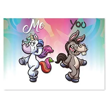 Placa Decorativa Me And You Unicorn