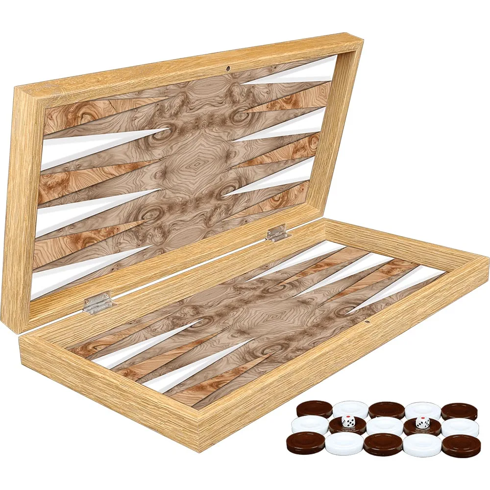 Classic Geowood Board Game Luxury Backgammon Set
