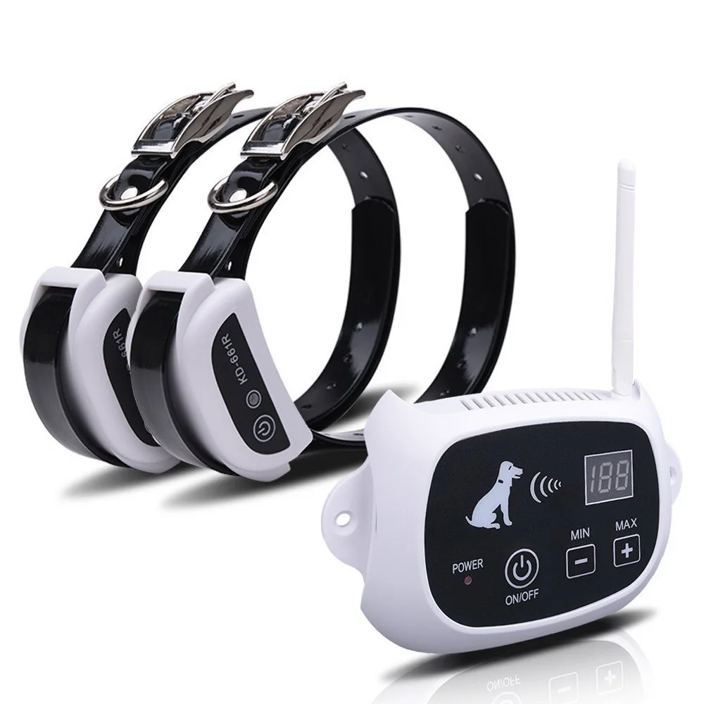 Fence Shock Collar System With Waterproof Transmitter Within Wireless Electric Device With 2 Collar 100g2280