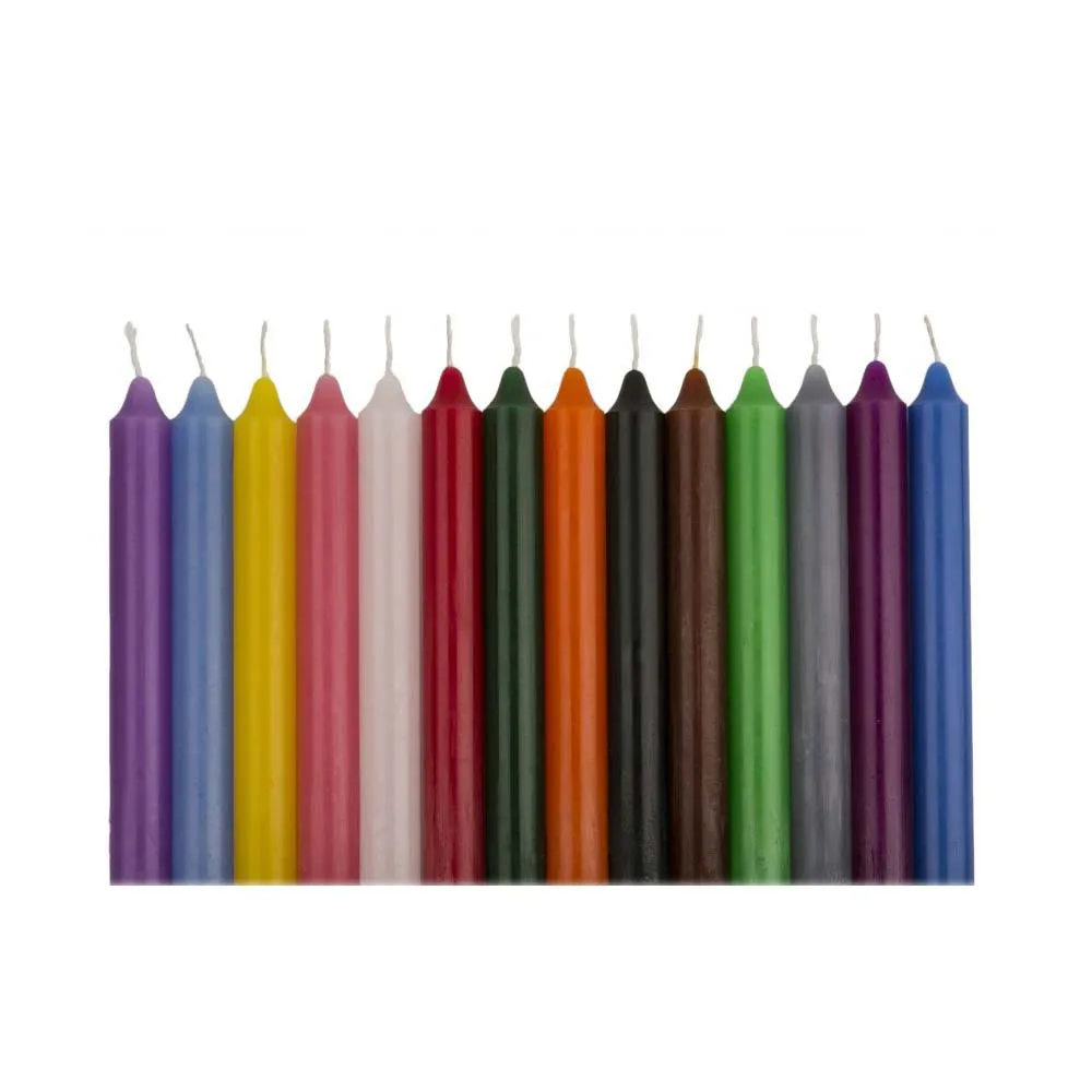 Candles Box 25 decorative units for home decoration different purposes assorted colors 200 mm x 20 mm duration 9 h