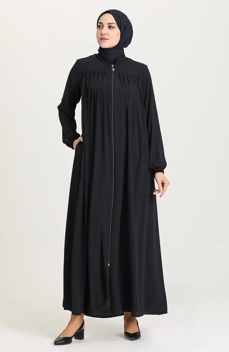 2040 Women Long Sleeve Muslim Abaya Maxi Kaftan women\'s dress Stone Detailed abaya  woman dress Islamic clothing Turkey