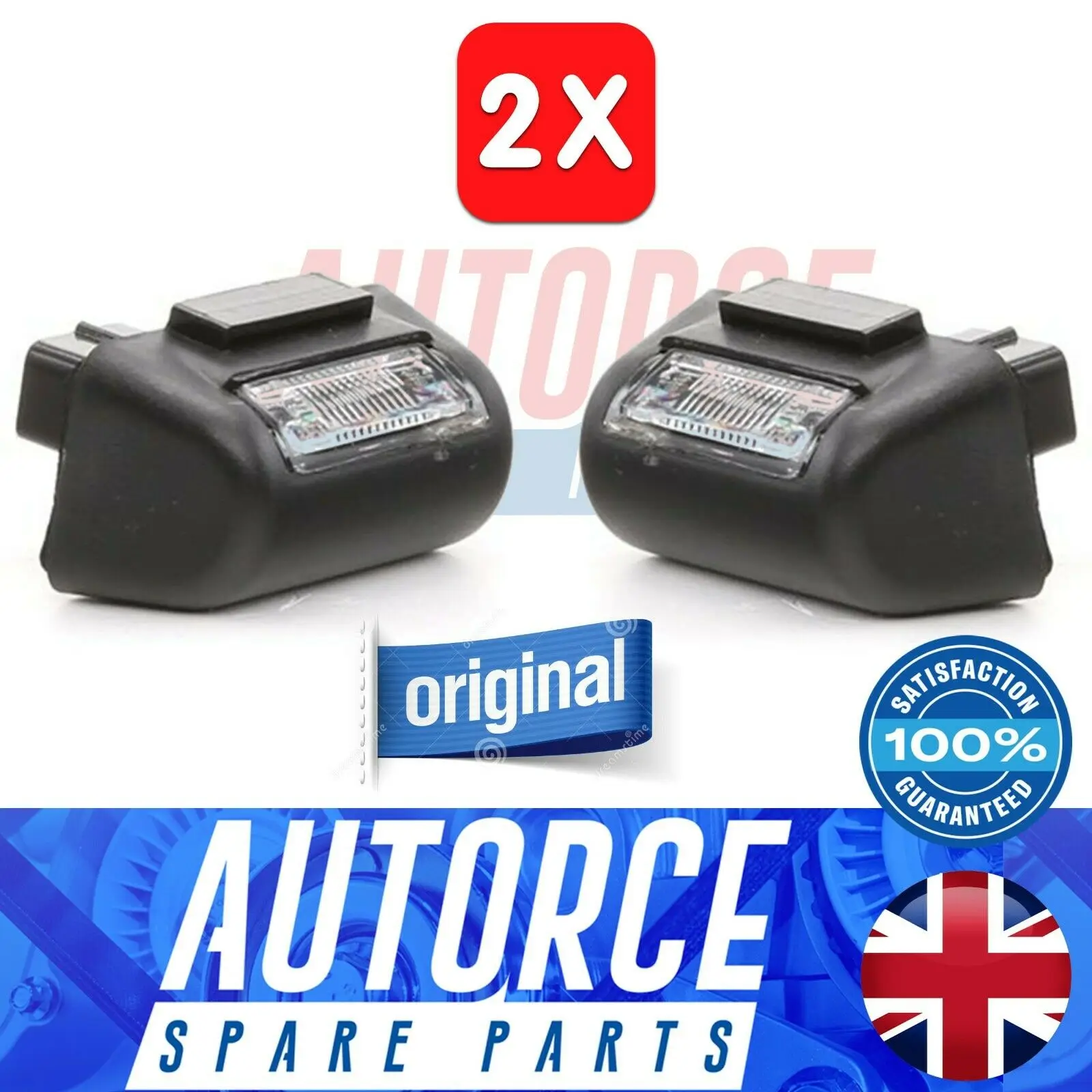 AUTORCE 2X REAR BACK NUMBER PLATE LIGHT GENUINE INTENDED FOR FORD TRANSIT CONNECT TOURNEO COURIER 86VB-13550-AK-AJ-AH, 1732840