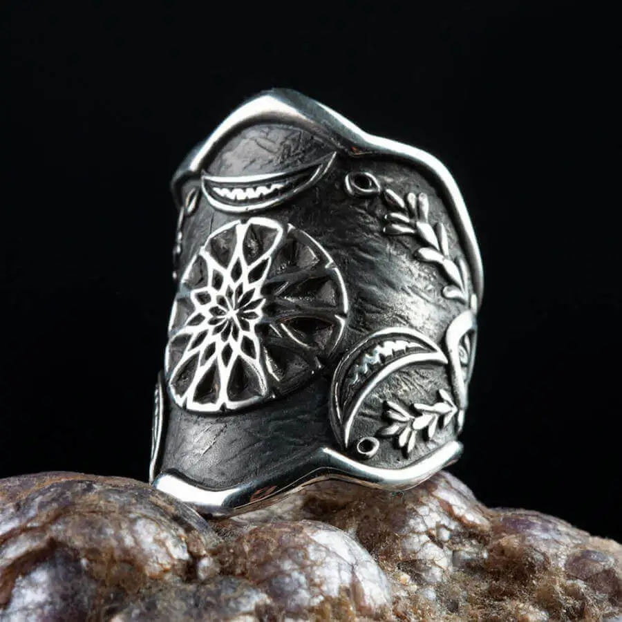 Dirilis Ertugrul Ring 925 Sterling Silver Ottoman Ring Men's Ring Mens Rings Kayi IYI Ottoman Ressurection Ertugrul Ring Jewelry