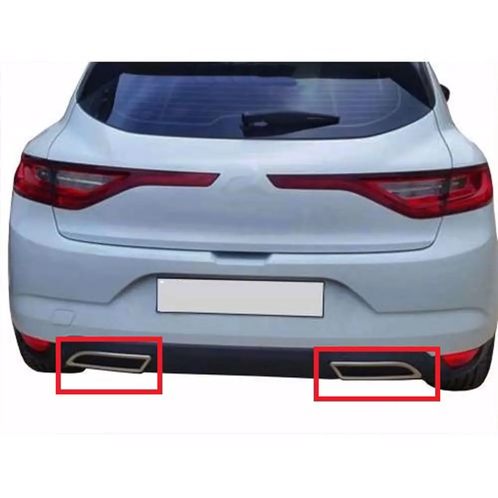 For Renault Megane 4 HB 2016-2020 from chrome exhaust out right and left 4 piece stainless steel auto accessories high quality