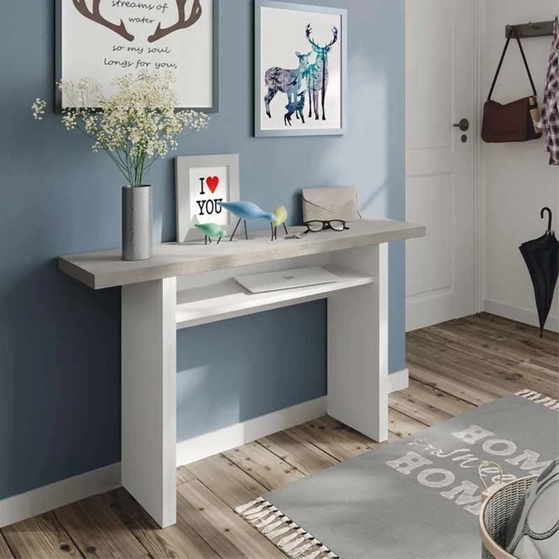 Drop-down console table, extendable kitchen table open book type. Closed table measures: 77x120x35 cm