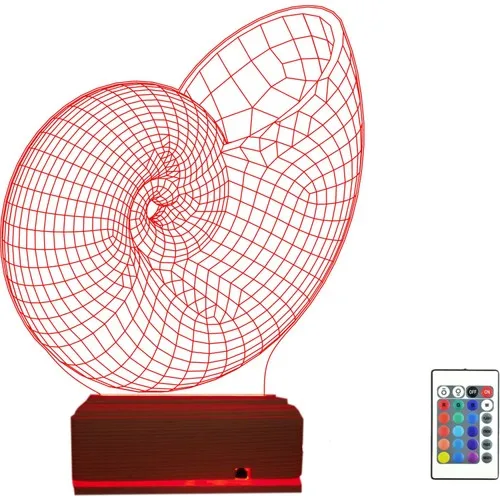 Algelsin – lampe de Table LED 3D, Design géométrique, 3 dimensions