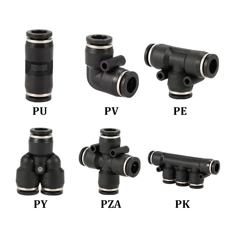 1PC Pneumatic Fittings Tube Connector Air Quick Water Pipe Push In Hose Quick Couping PU PE PY PV PK PZA 4 6 8 10 12 14 16mm