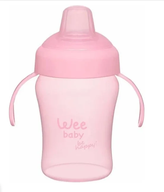 

Colorful Baby Drirnkware Education Bottle- Non-Spill Glass with Handle 240 ML