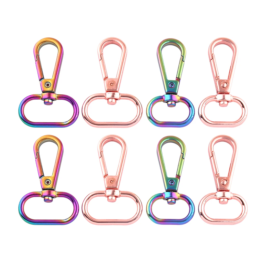 

20/25mm Rainbow Swivel Clasps Claw,Dog Collar Purse Lobster Lanyard Clasp Hardware Bag Handbag,Strap Webbing Clip,Key Ring Charm