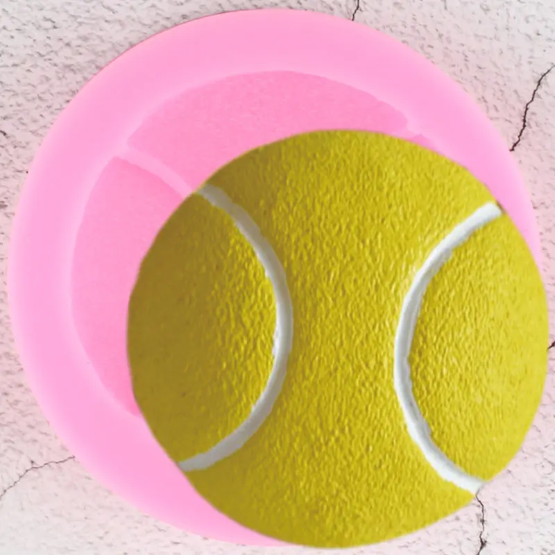 Tennis Ball Silicone Mold Cupcake Topper Fondant Cake Decorating Tools Chocolate Gumpaste Mould Polymer Clay Candy Molds