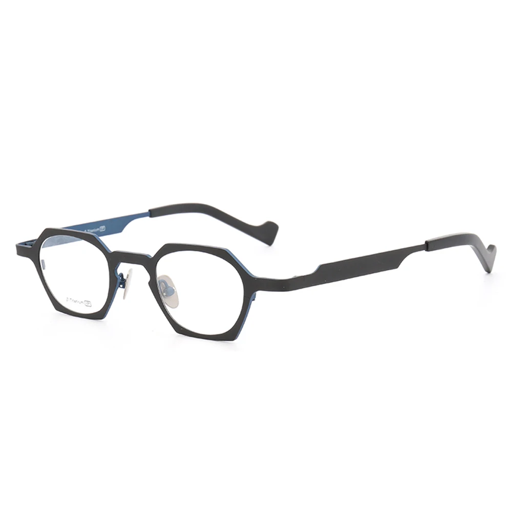 Women Pure Titanium Glasses Frames Men Optical Eyeglass Frames Classic Vintage Octagon Round Oval Rectangular Rx Eyewear Red