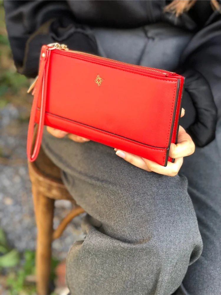 Women's Red Wallet Women 'S Fashion Wallets and Purses Women Wallets Hand Bag Long Wallet Models Red Fashion Wallet