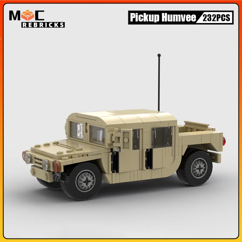 Moderne technische Amerikaanse stad politie SWAT voertuig pick-up Humvee WW2 militaire bouwstenen auto onderwijs baksteen speelgoed kinderen cadeau