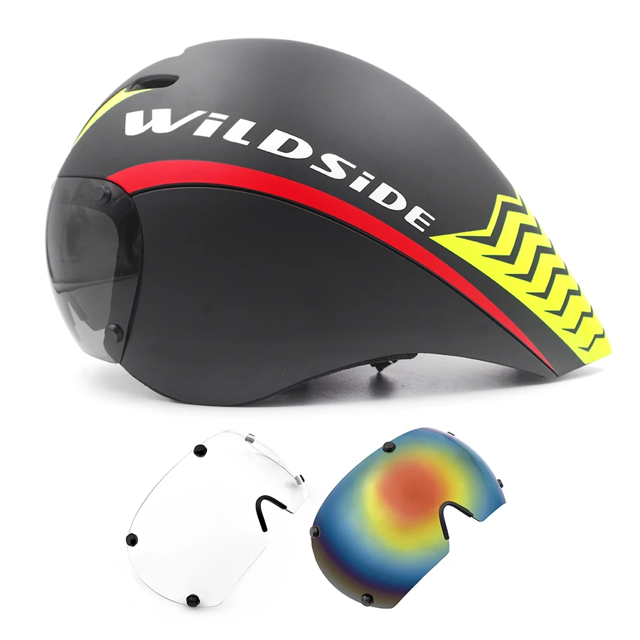 Tt Fietshelm Lens Bril Triatlon Tri Aero Racefiets Helm Tijdrit Race Fietshelm Mannen Casco Ciclismo Accessoires